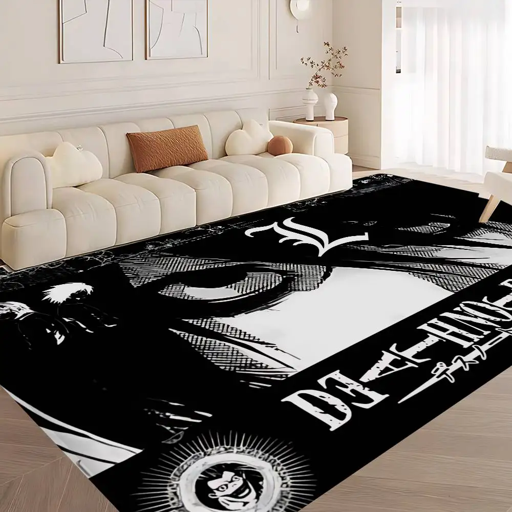 Alfombra de entrada de anime Death Note, lavable, antideslizante, para sala de estar, sofá, sillas, cocina, alfombra de bienvenida