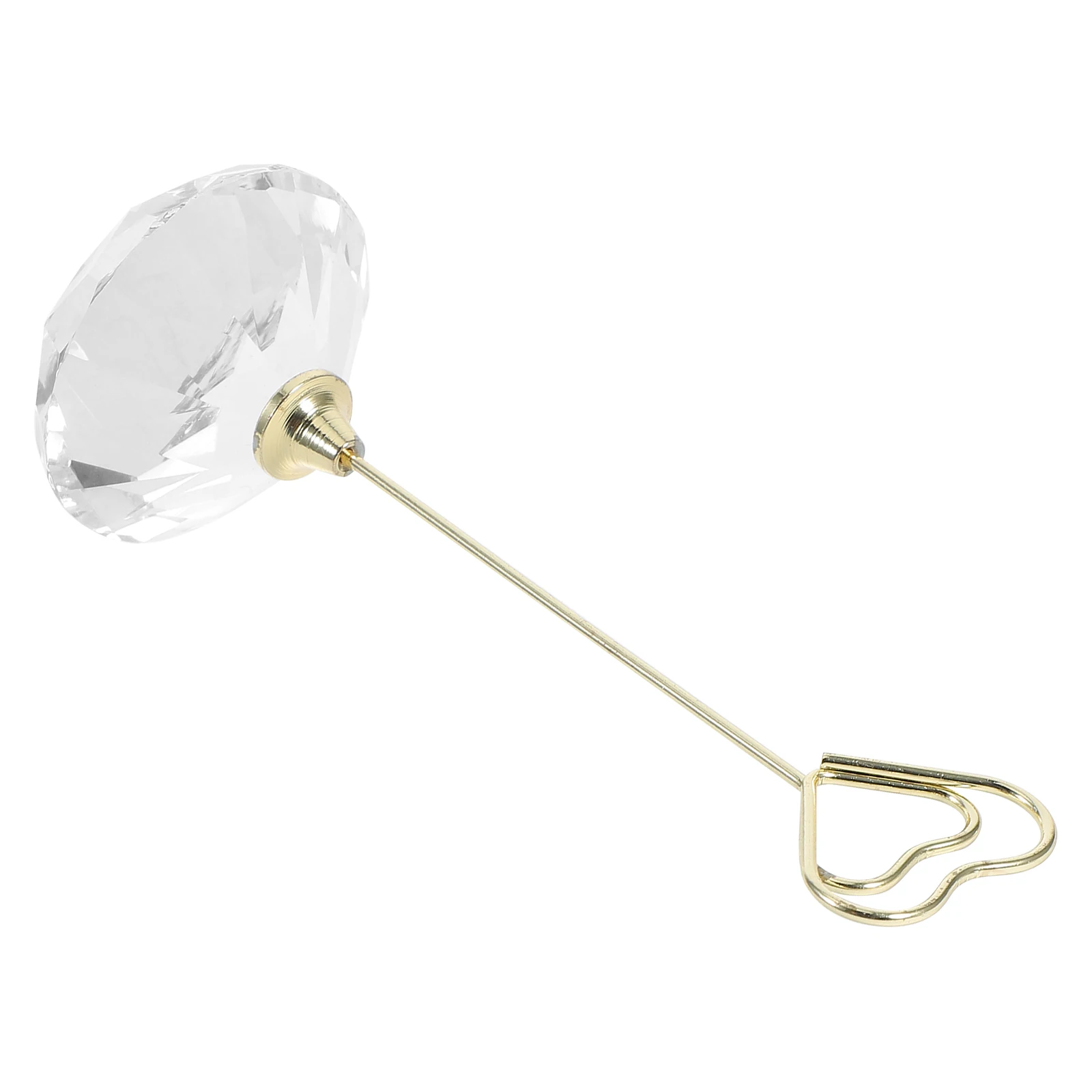 

Cute Desk Crystal Decorative Bracket Memo Photo Clip Holder Wedding Paper Clips Stand Photo Clip Place Holder Table Top