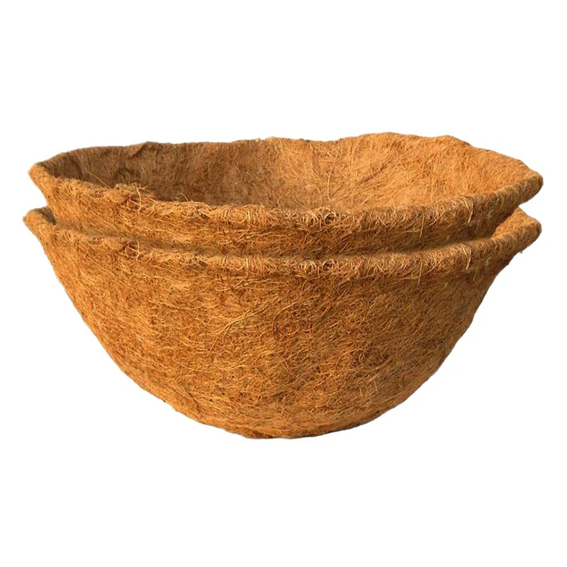 

10PCS Round Replacement Liner For Hanging Basket, 12 Inch Coconut Fiber Plant Basket Liner For Garden Planter Flower Pot