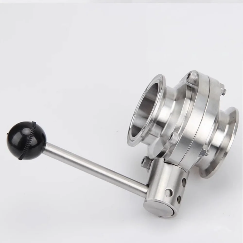 

Clamp Φ19Φ25Φ32Φ38Φ45Φ51mm OD50.5/64mm Butterfly Valve 304 Stainless Steel Sanitary For Homebrew Beer Dairy Product
