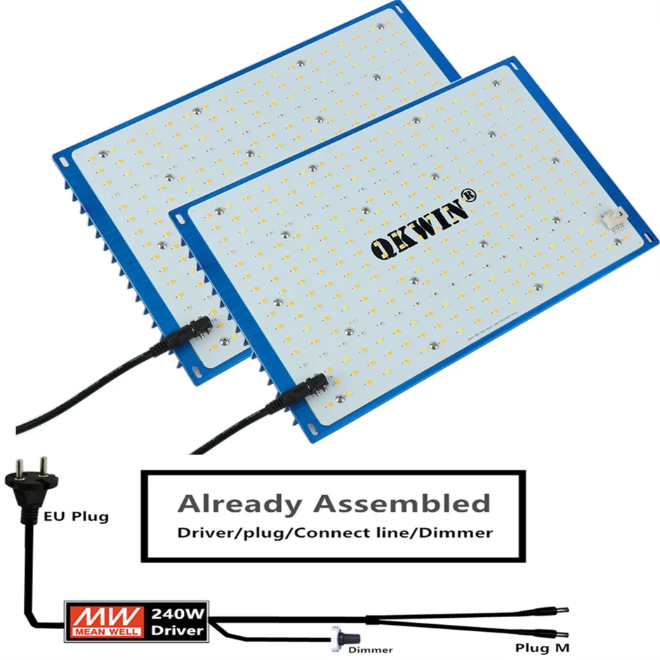 ضوء نمو ليد Qkwin-SMD ، كامل ، تصنعه بنفسك مع ضوء أحمر ، LM301B ، Umol ، J ، W ، وطيف ، وغم ، وqbs