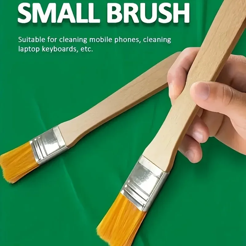 

24/48pcs-nylon Brushes, Short Wooden Handle Art Paint Brushes, Watercolor Brushes, Wall Brushes, Art Brushes, Cleaning Tools