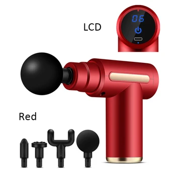 LCD Electric Massager Fascia Gun Slimming Body Muscle Relaxation for Neck Back Foot Leg Shoulder Massager Massage Gun Percussion