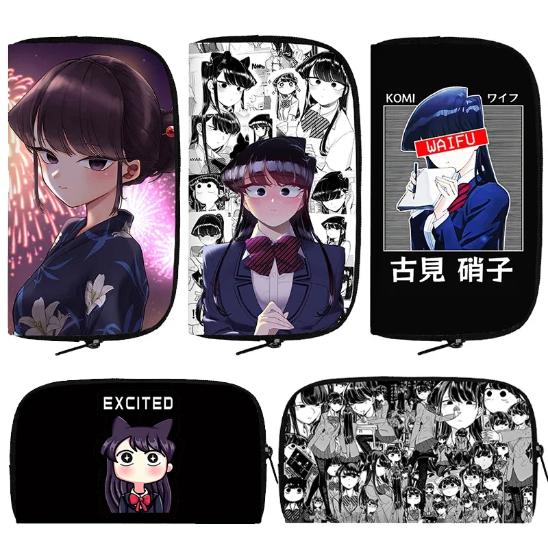 Anime Komi can comunicate, Cartera de Manga Shoko Komi Shoko Tadano Hitohit, monederos para teléfono, tarjetero, dinero, bolso largo, Billeteras