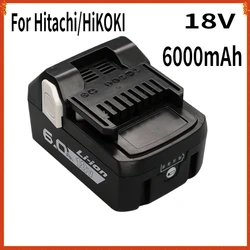 For Hitachi/HiKOKI 18V Power Tools Li-ion Battery 6000mAh for BSL1830 BSL1850 BSL1860 BCL1815 EBM1830 BSL1840 330139 DS18DBL