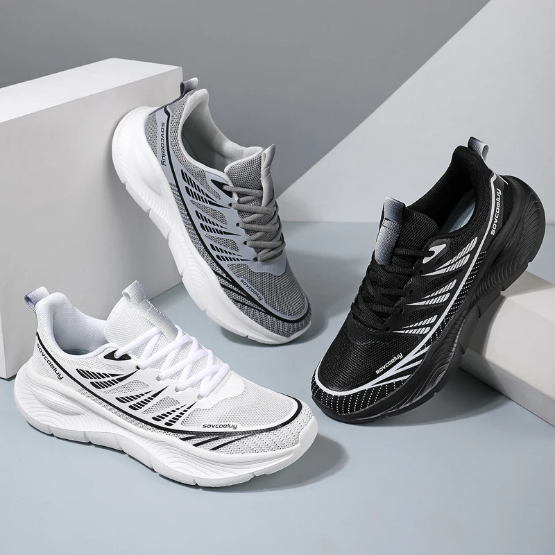 New Mesh Breathable Running Shoes with Professional Shock Absorption, Lightweight, Anti-Slip, Casual Sport Running Footwear