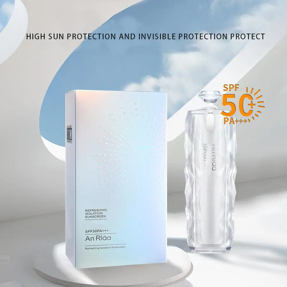 2-in-1 Sunscreen SPF 50 Facial Isolation Brightening Sweat-proof Body Sunscreen Tone Skin Waterproof Full Brightening Anti- F8U6