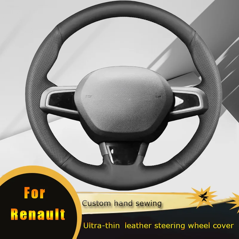 

DIY Car Steering Wheel Cover Non Slip Perforated Leather For Renault Kadjar Koleos Megane Talisman Scenic Espace 2015-2018