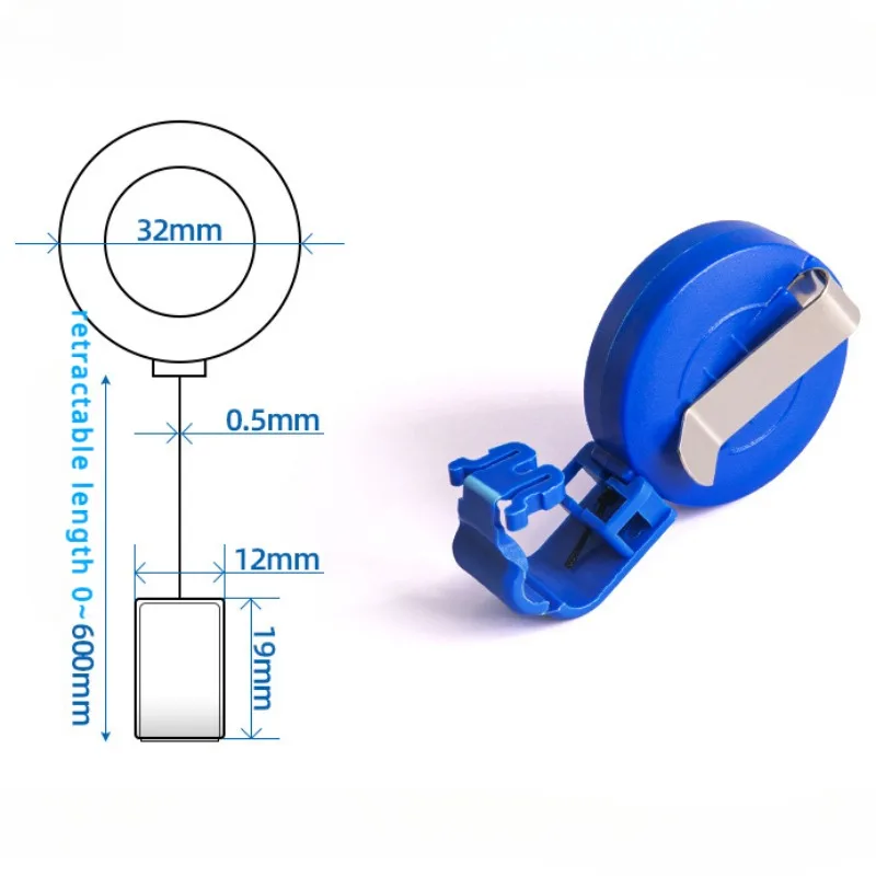 Clips de tarjeta de trabajo de pase de personal de enfermera, carrete de insignia de permiso de trabajo, retráctil, fácil de tirar, etiqueta de identificación antipérdida, carretes de Clip de tarjeta, 2 unids/set