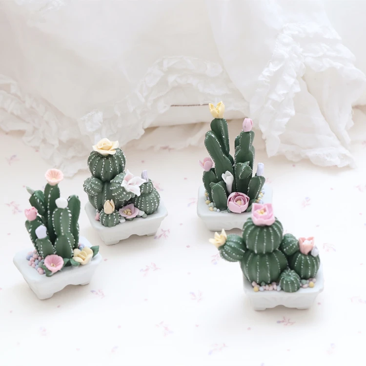 

Ceramic Simulation Cactus Sculpture, Porcelain Figurines, Home Decor, Office, Living Room, Wedding Succulents, Flower Ornament