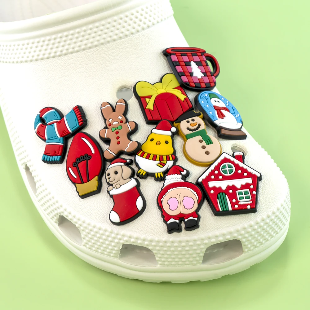 1/20/50pcs Merry Christmas Shoe Charms for Men Women Kids Santa Xmas Hat Pins Shoe Decorations Party Accessories Gift Ornament image 5