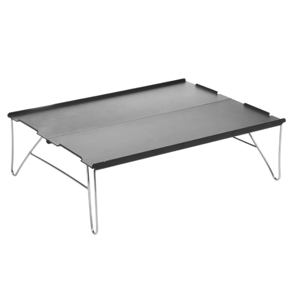 

Уличный мини складной стол, стол для кемпинга, палатки, портативный стол для кемпинга, компьютерный стол для дома и кровати (черный)