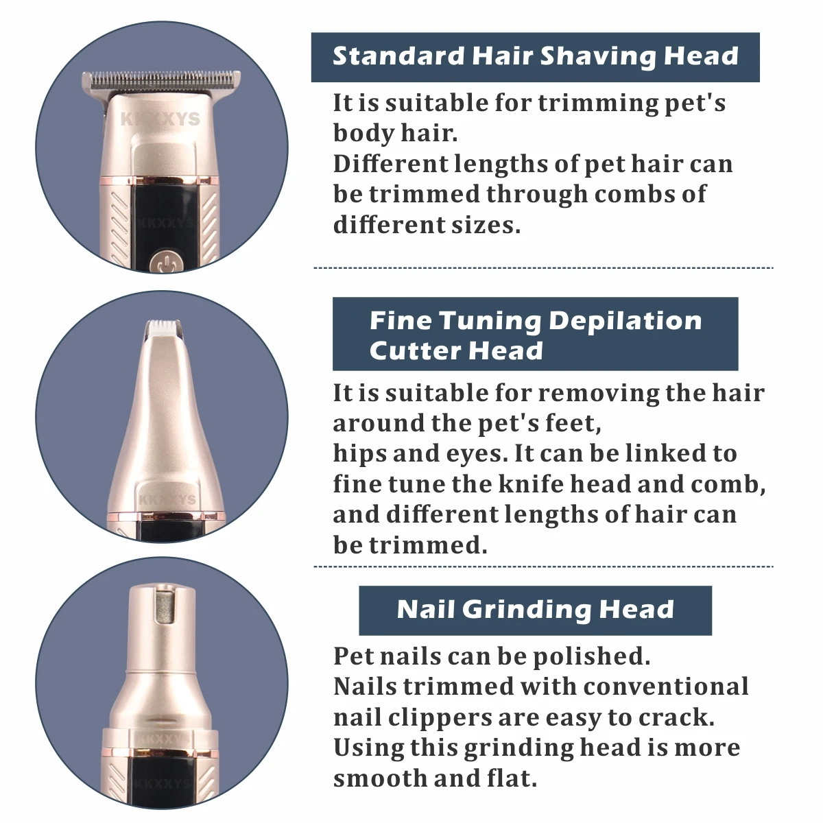 MLG الحيوانات الأليفة التهيأ المقص عدة القط الكلب الشعر المتقلب الكهربائية اللاسلكي 3 في 1 حلاقة الكفوف مبرد للأظافر ماكينة حلاقة لقدم الحيوان