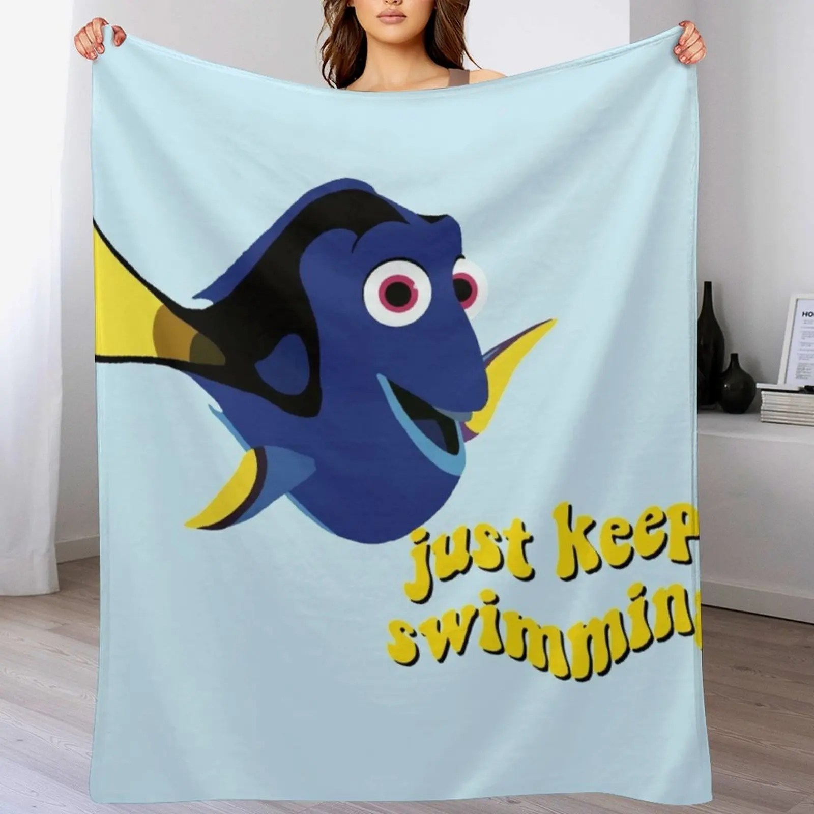 Dory Just Keep Swimming Throw Blanket Sofa Throw warm for winter Blankets