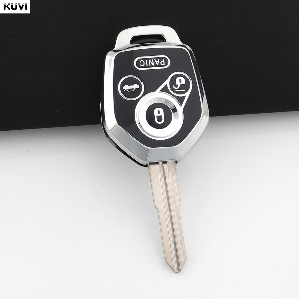 NEW TPU Car Key Case Fob Cover For Subaru 2008-2023 Crosstrek Forester Impreza Legacy Outback Tribeca WRX STI Crosstrek Ascent view 3