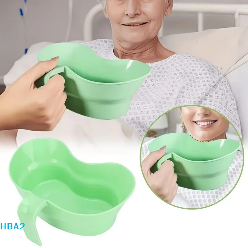 【H】Portable Plastic Vomit Basin Cup With Handle Leak-Proof Emesis Basin Easy To Clean Nursing Basin Care Essential For Elderly