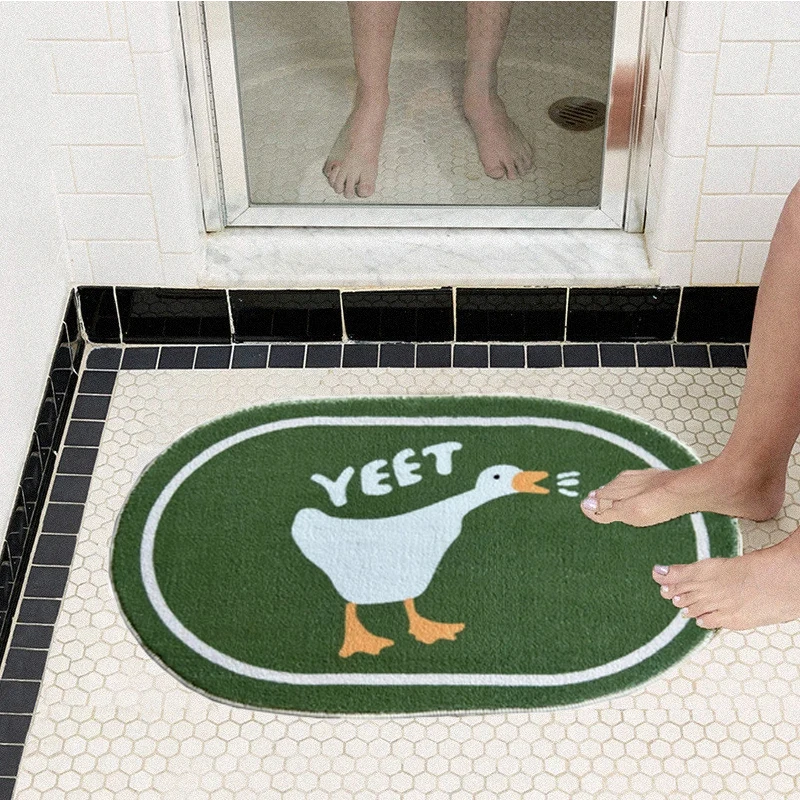 

Cute Goose Bathroom Rug Funny Soft Bathtub Carpet Area Rugs Kitchen Rug Floor Mats Doormat For Children Room Decoration