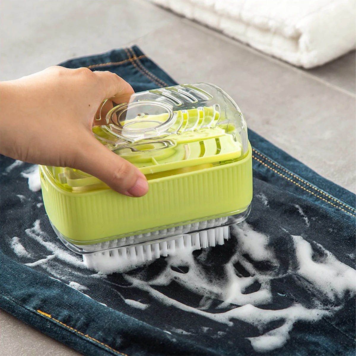 new Multifunctional soap dish with drum plastic laundry brush home bathroom kitchen travel portable soap drainer box case