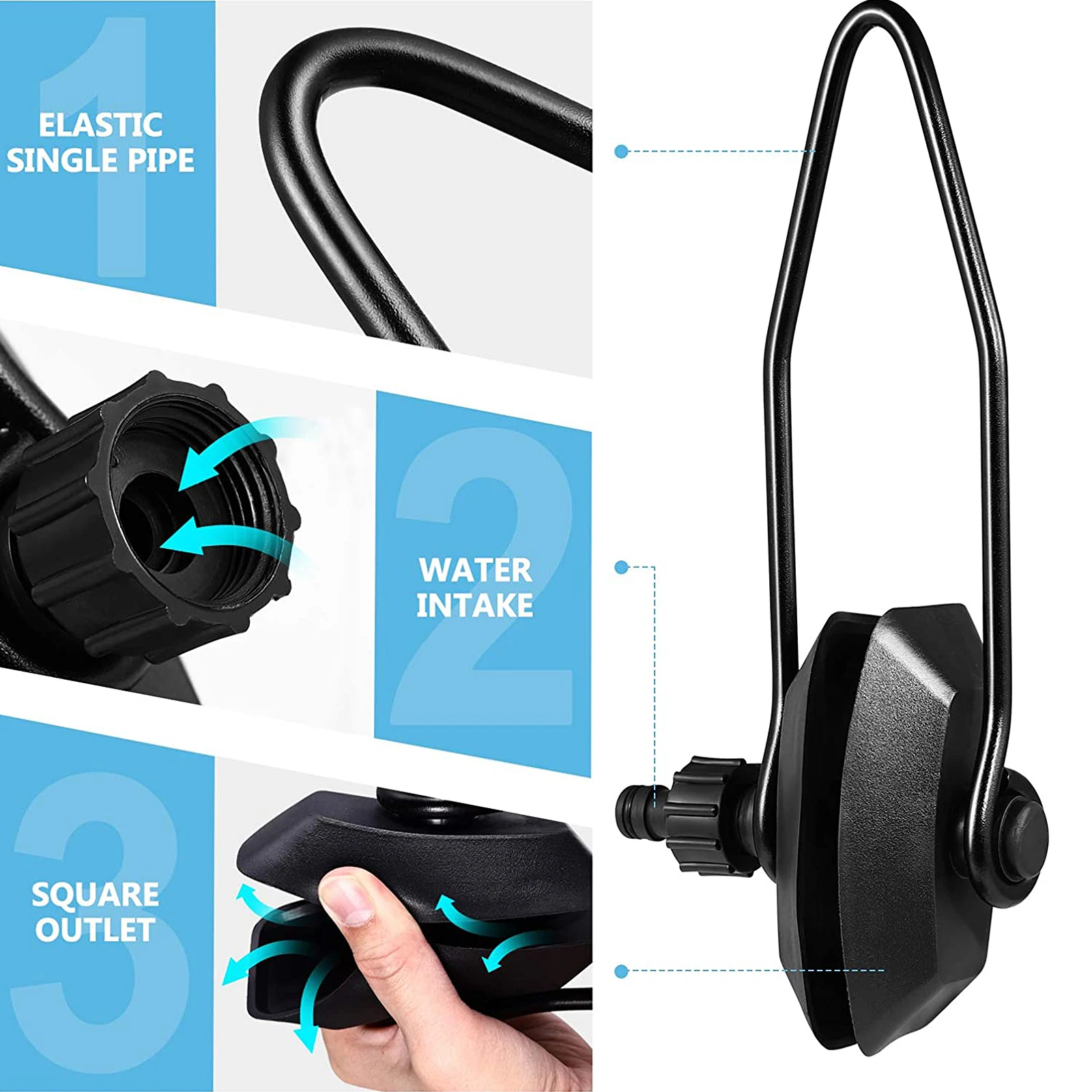 

2pcs Universal Motor Flusher Rectangular Yacht Boat Engine Cleaning Device Durable Efficient Sludge Dirt Removal Tool For Ship