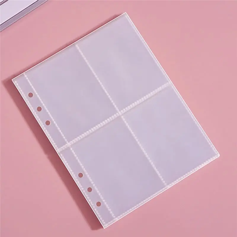 【Big Deal】A5 6 Ring Binder Inserts Photo Card Binder Clear Binder Sleeves Acid Free PP Pages