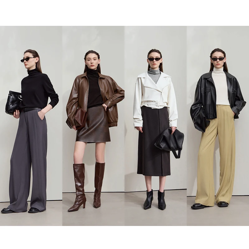 AMII レディースセーター 多用途ウール 長袖 2025年冬 暖かい エレガント スリム プルオーバー 女性用セーター ニットトップス 12523165