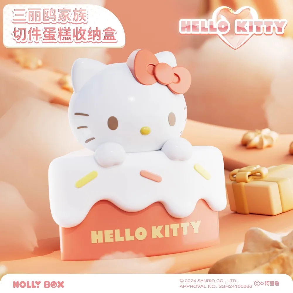 Echt Kawaii Sanrio Hello Kitty Anime Figuur Cinnamoroll Kuromi Mymelody Pochacco Action Figure Speelgoed Verjaardagstaart Geschenken