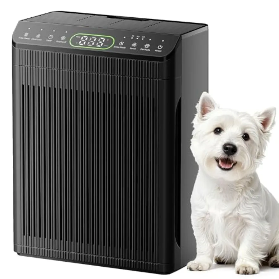 Purificadores de Aire para el Hogar, Habitaciones Grandes de hasta 2200 pies cuadrados, Pantalla de Calidad del Aire PM2.5, Modo de Sueño con Fragancia para Humo, Polvo y Olores ET06