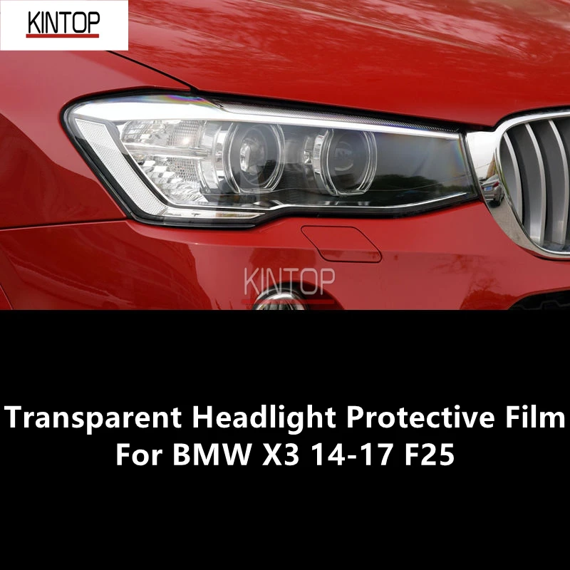 

For BMW X3 14-17 F25 TPU Transparent Headlight Protective Film, Headlight Protection, Film Modification