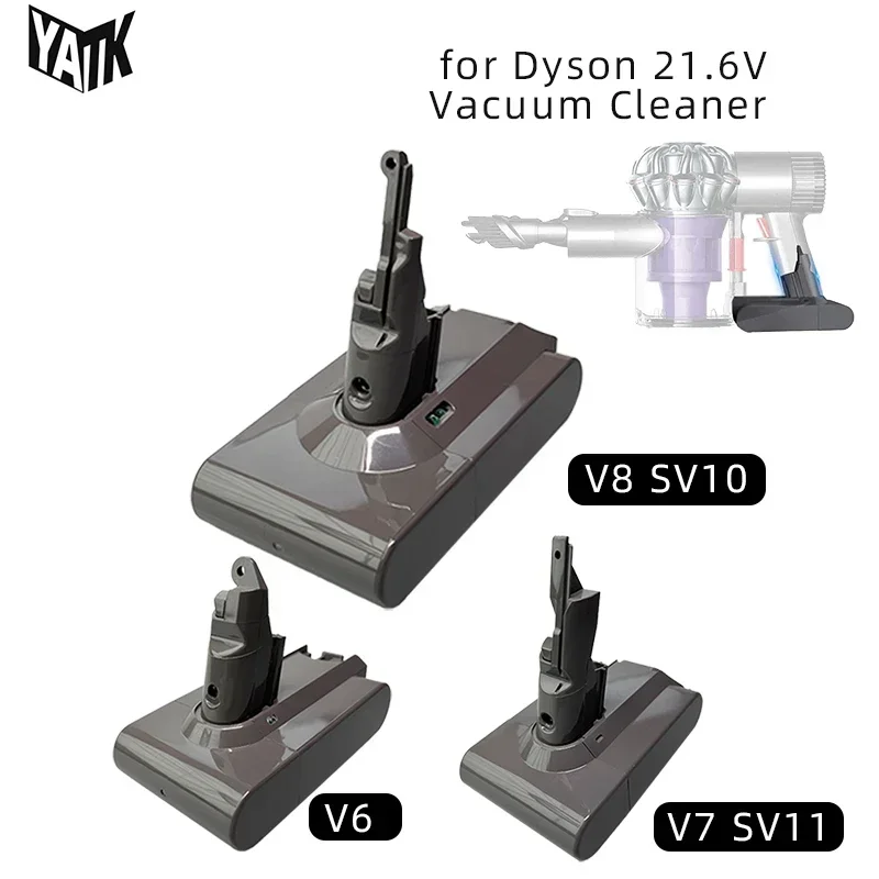 

6000mAh for Dyson V6 V7 V8 21.6V Rechargeable Battery SV11 SV10 DC58 Vacuum Cleaner Batteries Absolut Animal Motorhead Series