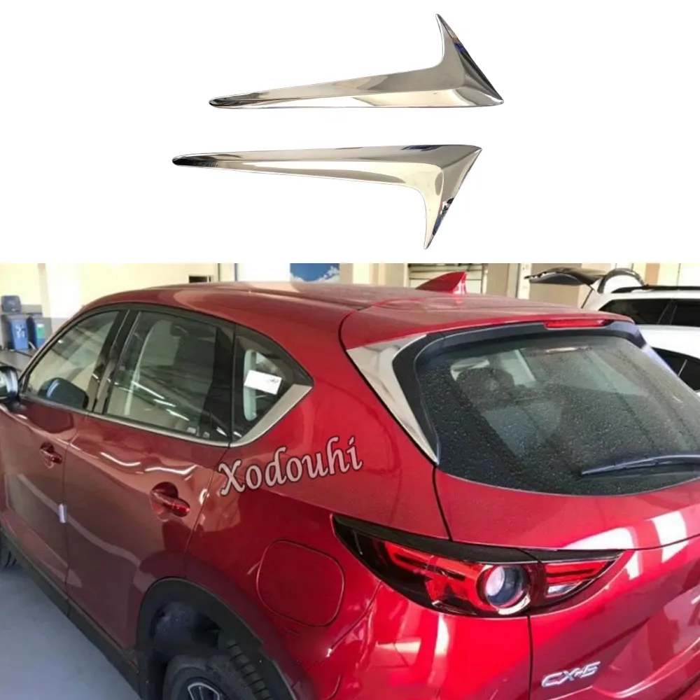 

Для Mazda CX-8 CX8 2016 2017 2018 2019 2020 2021 наклейка орнамент задний спойлер боковой треугольный молдинг оконная рамка отделка 2 шт.