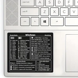 Windows Shortcut Button Sticker - Save Time and Boost Productivity Graphic Self-Adhesive, Semi-Glossy, PVC Material