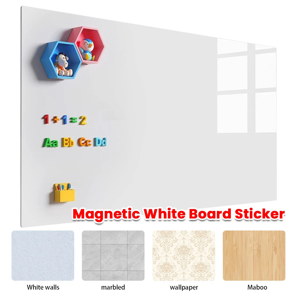Papan Tulis Dinding Dry Erase Termasuk Spidol Magnet Penghapus Papan Tulis Magnetik Dry Erase Permukaan Dapat Dihapus dan Dilepas untuk Anak-anak Kantor Rumah