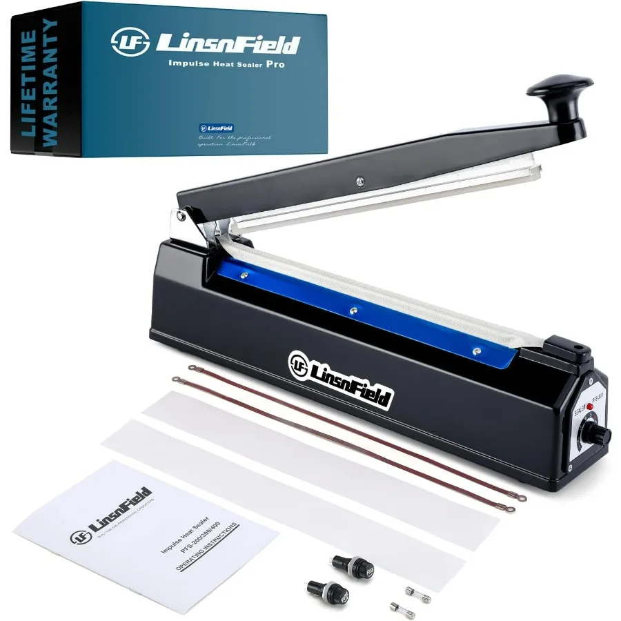 Sealer Pro Patented 12inch Impulse Heat Bag Sealer for Packaging Applications 7mm Sealing Width Poly Bag Seal Machine with High