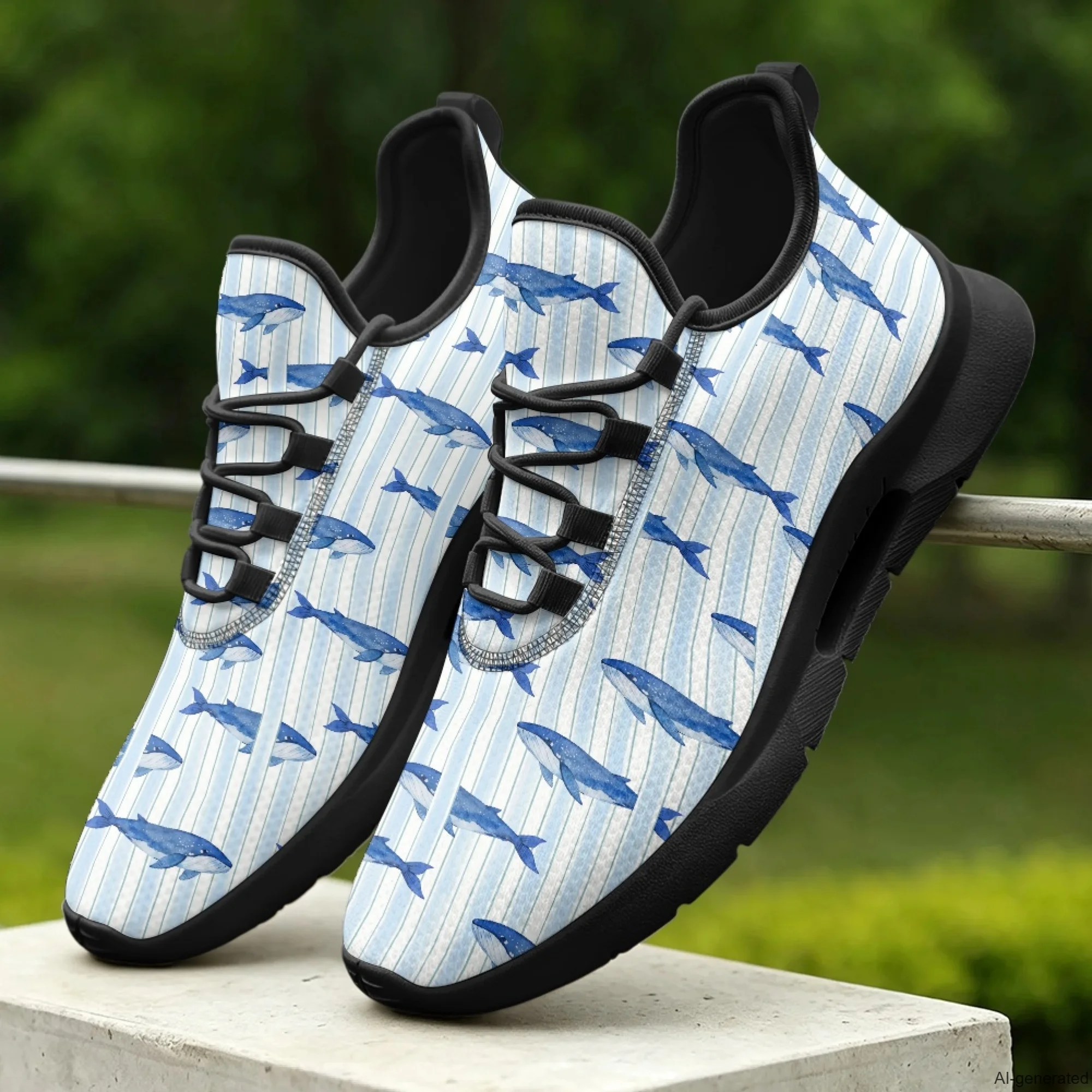 XIXIRIMIDO Tenis Feminino Lace-up Casual Shoes Nurse Sneakers Man Shoes Women's Sneakers and Casual Shoes Fish Pattern 35-48