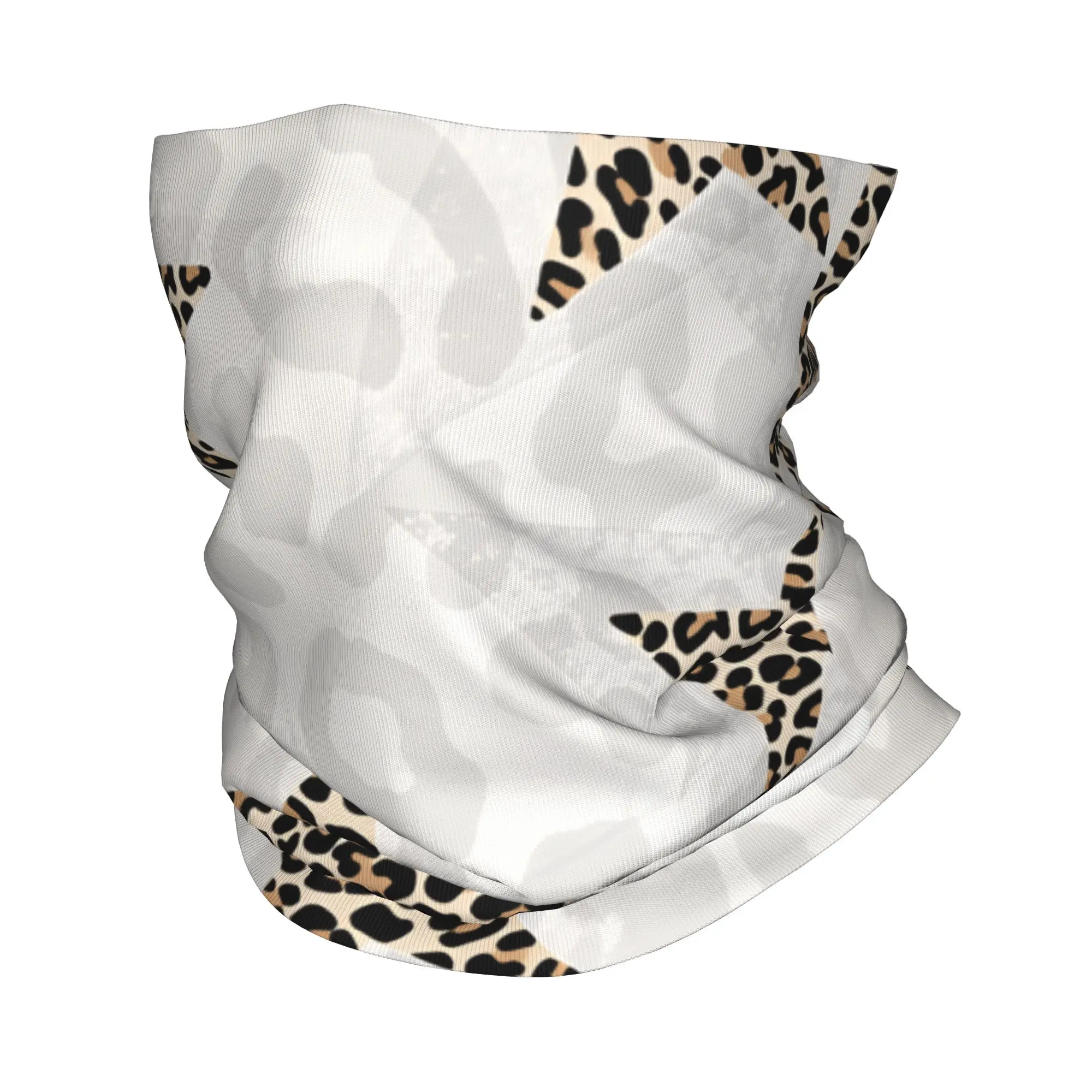 Leopard Print Star Pattern Balaclava  Outdoor Sports Face Masks Male Fashion Anti-UV Bicycle Mask Seamless Soft Neck Gaiter