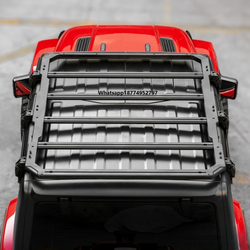 OMU Aluminum Black Roof Luggage Rack for  Wrangler JL Not for Sky One-Touch Softtop From Maiker