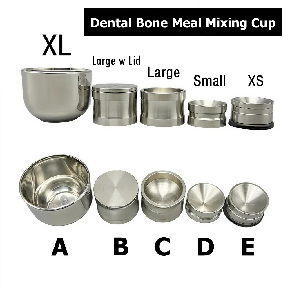 Dental Bone Graft Mixing Bowl Cup Well Dentistry Bone Powder Cup Stainless Steel Surgical Implant Instruments