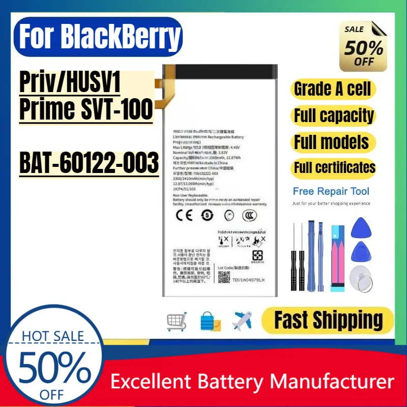 0 Cycle BAT 60122 003 Battery for BlackBerry Priv STV100 Phone High Quality Replacement Lithium Polymer Grade A Cell with Tools