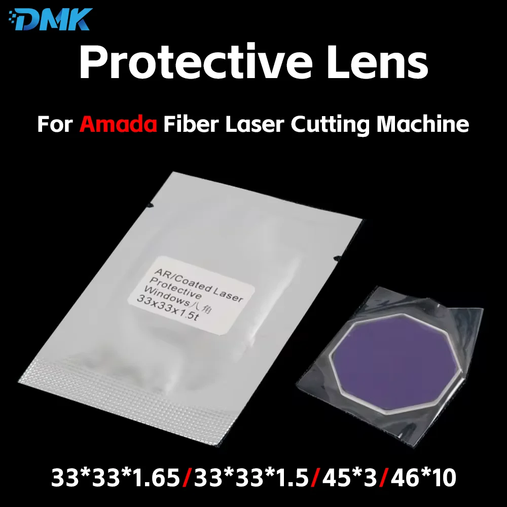 AMADA 33*33*1.5 33*33*1.65 Laser Protective Windows Lens Octagonal JGS1 Lenses 71570026 For AMADA Fiber Laser Cutting Machine