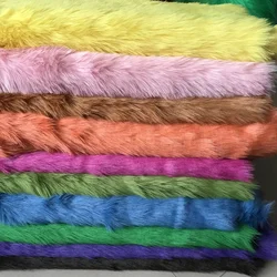 Soft 2.5cm Long Hair Plush Faux Fur Fabric By The Meter for Toys Upholstery Doll Sewing Cloth White Black Pink Purple Blue Red