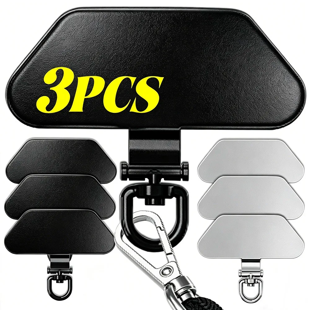 

1-3Pcs Replacement Anti-Lost Universal Phone Lanyard Metal Card Pads for IPhone Samsung Secure Fit Connector Tether Tab Clips