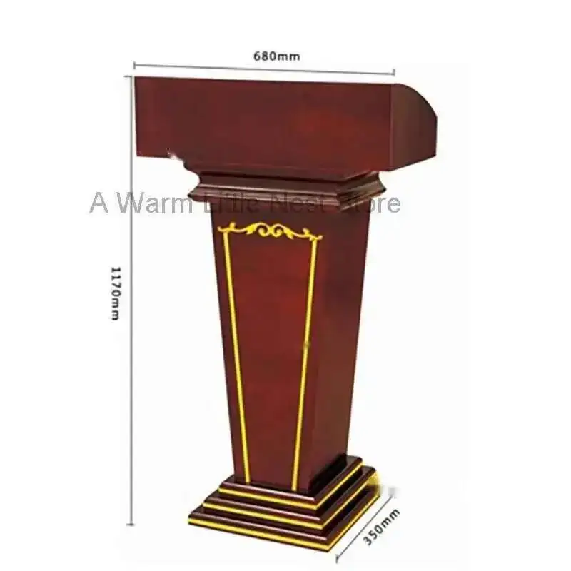 منبر بسيط فئة الأثاث الكنيسة الحديثة مكاتب الاستقبال مكاتب الاستقبال الخشب الصلب مكتب أمامي أمين الصندوق مكتب فندق منصة الجداول #5