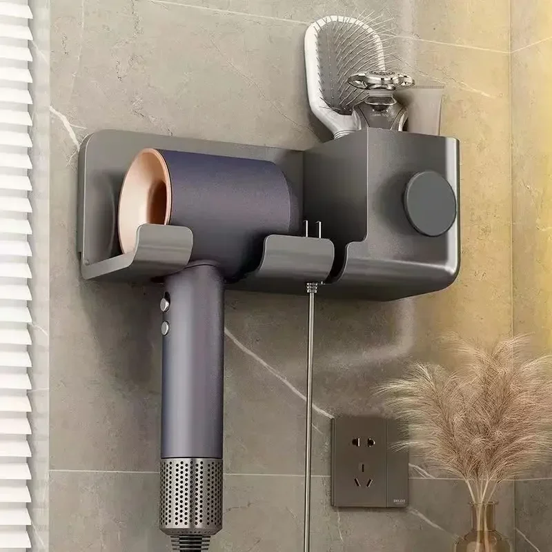 

New Hair Dryer Holder Hair Straightener Stand Nail Free Shelves for Wall Room Bathroom Storage Rack Shelf Bathroom Accessories
