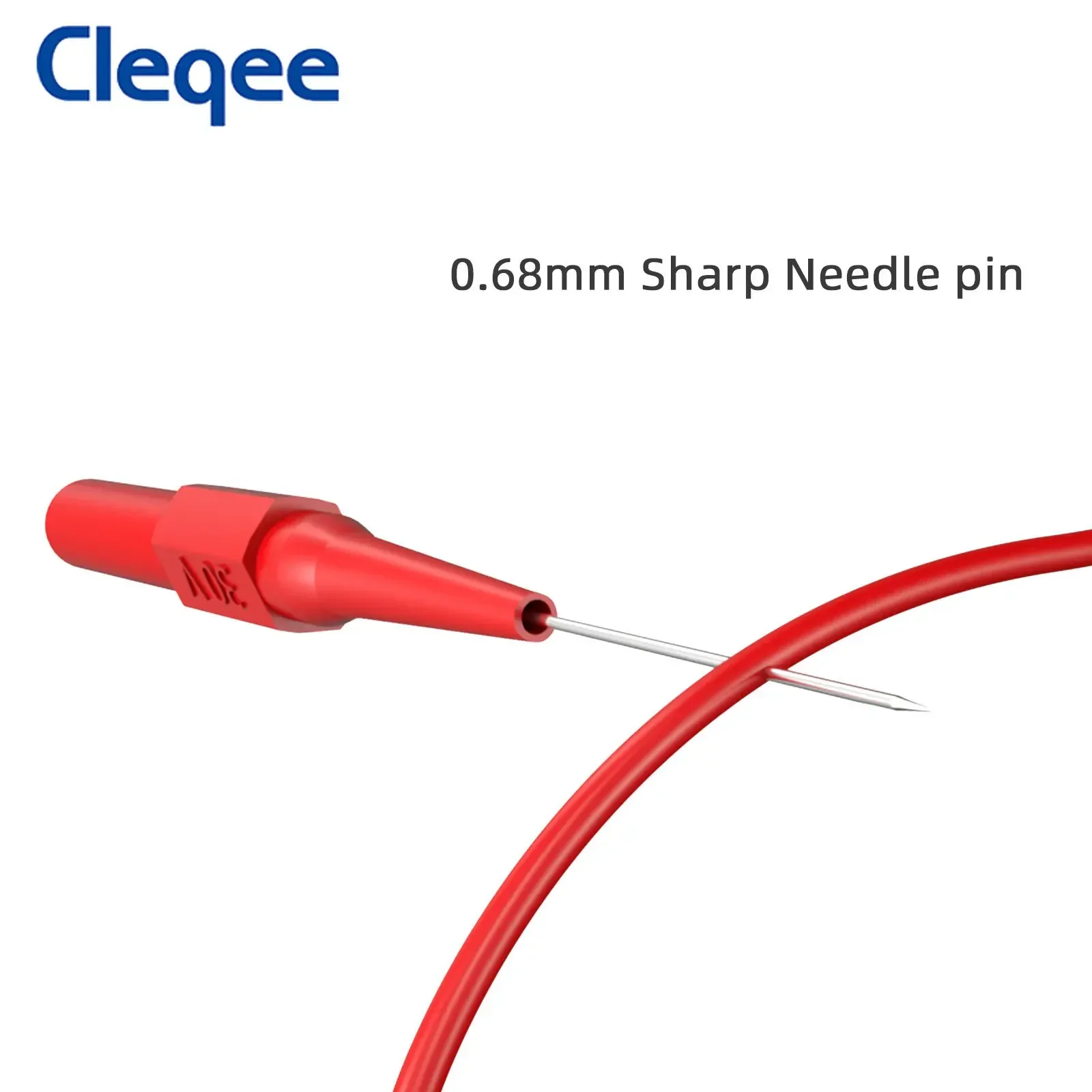 Cleqee P5007 PRO 15PCS Test Back Probe Kit Puncture Needles with 4mm Banana Socket 0.7mm Tips Automotive Car Repairing Tool