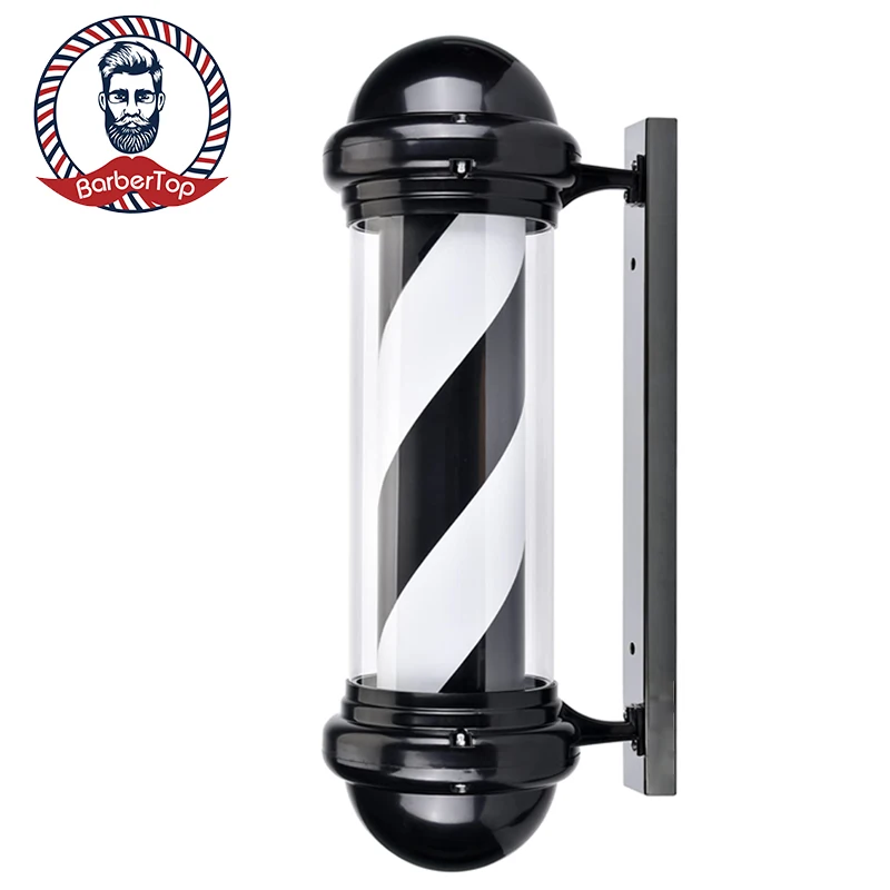 Barbershop Pole Light Hair Salon Barber Open Sign Rotating LED Strips IP54 Waterproof Save Energy Barbershop Wall Mount Light