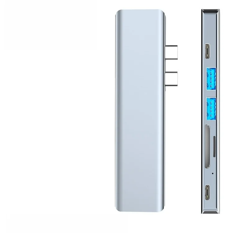 7 in 1 Dual Type-C Docking Station USB-C HUB PD Fast Charging No Cable Multipurpose Docking Station