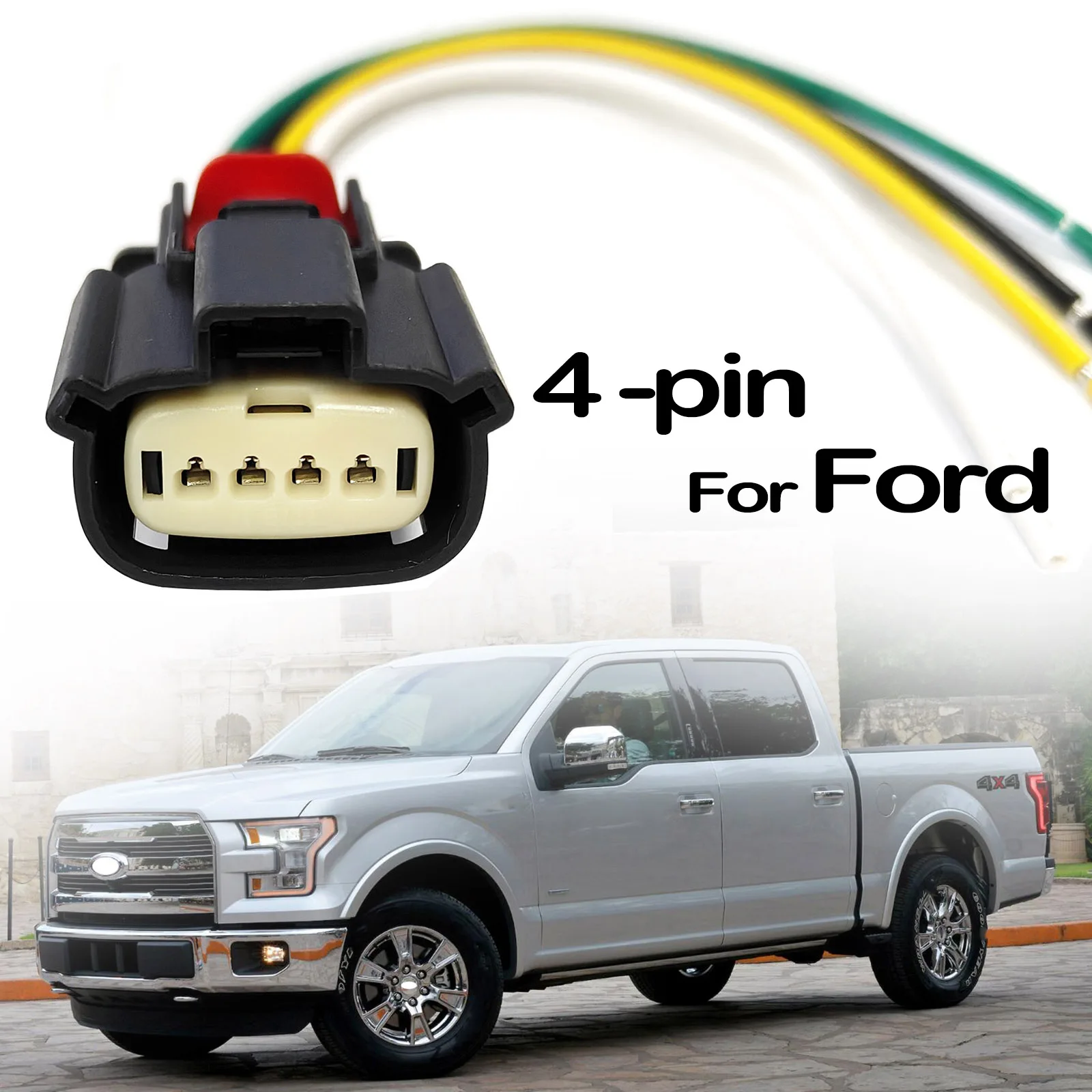 For Ford Escape Kuga Taurus Explorer F150 4Pin HeadLight HeadLamp Head Light Lamp Connector Pigtail Plug Prewired 8U2Z14S411TA