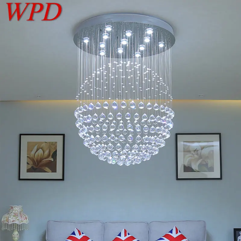 

WPD Modern Crystal Pendant Lamp LED Creative Luxury Hanging Lights Chandelier for Home Living Dining Room Bedroom