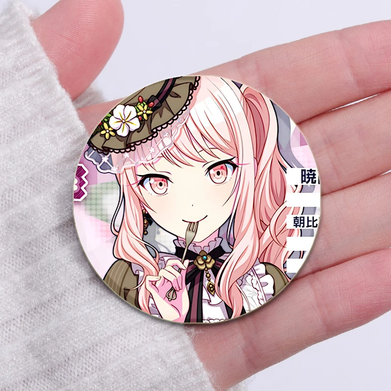 Anime Project SEKAI Pins Akiyama Mizuki Tinplate Badge DIY Custom Cartoon Girl Brooch Pin for Gifts Decorative Clothes Hats