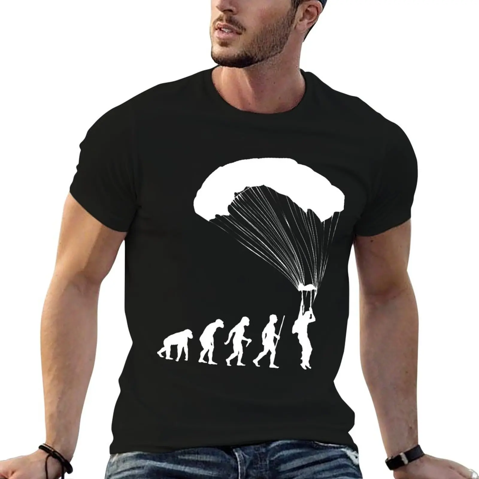 Paragliding evolution T-Shirt Plus Size Basic Short Sleeve Top